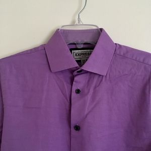Express Men's Fitted Button Down Dress Shirt